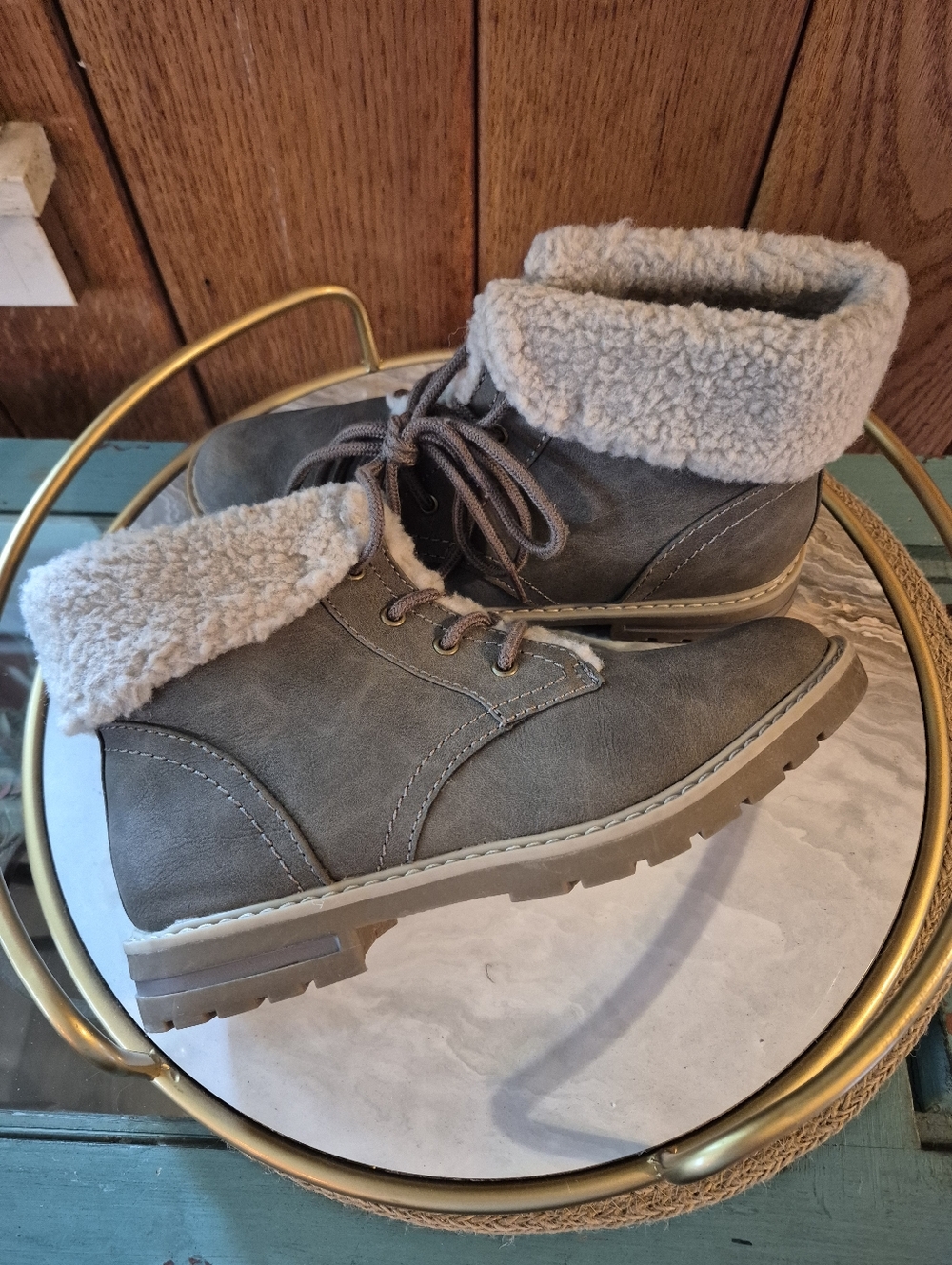❤️‍🔥 Sonoma Size 7 Womens Ortholite Gray/Sherpa Boots